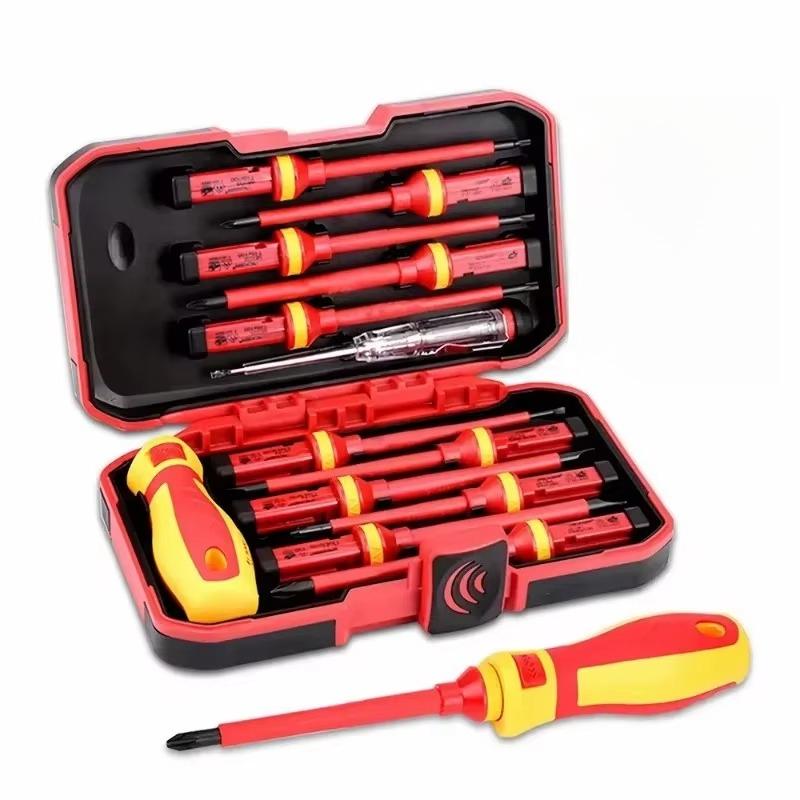 13pcs/8pcs Electrician Repair Tools Kit 1000V Changeable Insulated Screwdrivers Set with Magnetic Slotted Bits
13pcs/8pcs Electrician Repair Tools Kit 1000V Changeable Insulated Screwdrivers Set with Magnetic Slotted Bits