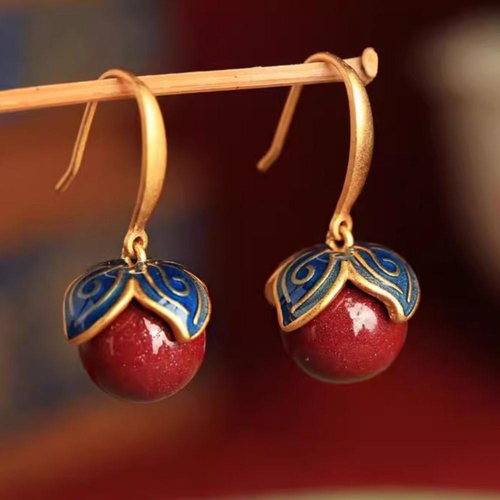 PANJBJ 925 Silver Persimmon Red Stone Earring for Women Retro Ethnic Lucky Design Irregular Jewelry Gift Dropshipping
PANJBJ 925 Silver Persimmon Red Stone Earring for Women Retro Ethnic Lucky Design Irregular Jewelry Gift Dropshipping