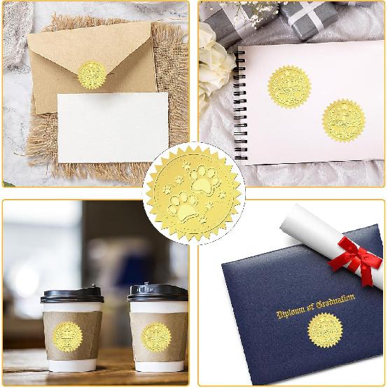 CRASPIRE 144 шт. Наклейки с тиснением золотой фольгой в виде отпечатка лапы 2 Самоклеящиеся наклейки-пломбы для конвертов Винтажные для свадебного приглашения, выпускного
CRASPIRE 144 шт. Наклейки с тиснением золотой фольгой в виде отпечатка лапы 2 Самоклеящиеся наклейки-пломбы для конвертов Винтажные для свадебного приглашения, выпускного