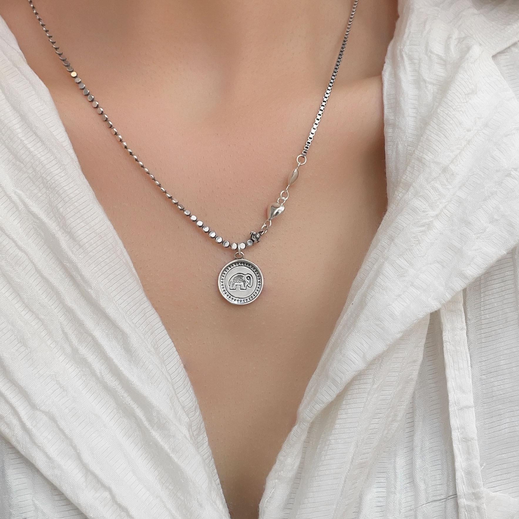 Sterling Silver Elephant Pendant Necklace for Women - Elegant, Trendy, and Versatile Thai Silver Love Heart Chain. 925 Silver
Sterling Silver Elephant Pendant Necklace for Women - Elegant, Trendy, and Versatile Thai Silver Love Heart Chain. 925 Silver