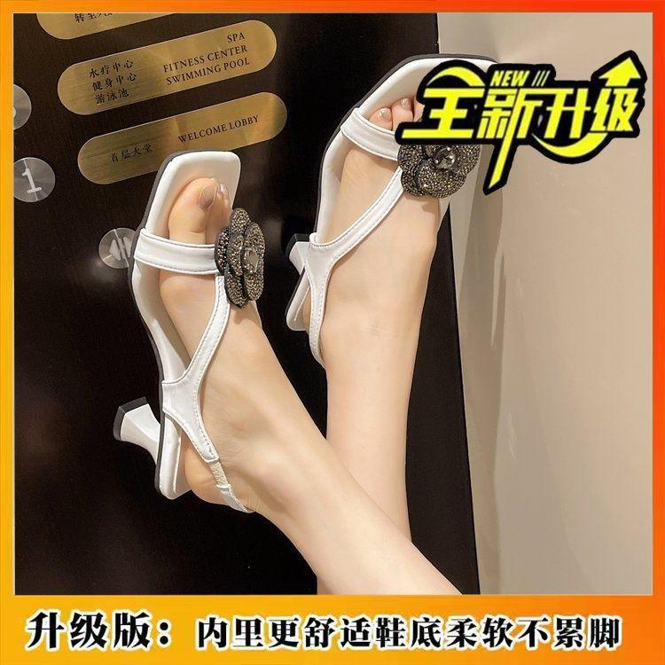 High value retro camellia temperament elegant sandals new feeling with skirt high heels 40
High value retro camellia temperament elegant sandals new feeling with skirt high heels 40