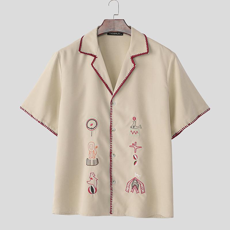 INCERUN Summer Men Lapel Embroidery Buttons Up Casual Holiday Shirts 4XL абрикосовий
INCERUN Summer Men Lapel Embroidery Buttons Up Casual Holiday Shirts 4XL абрикосовий