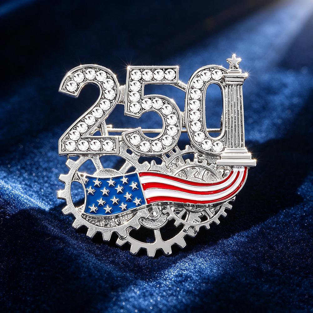 United States 250th Anniversary Brooch Men s Women s Rhinestone-encrusted Zinc Alloy Brooch Clothing Accessories Brooches срібний
United States 250th Anniversary Brooch Men s Women s Rhinestone-encrusted Zinc Alloy Brooch Clothing Accessories Brooches срібний