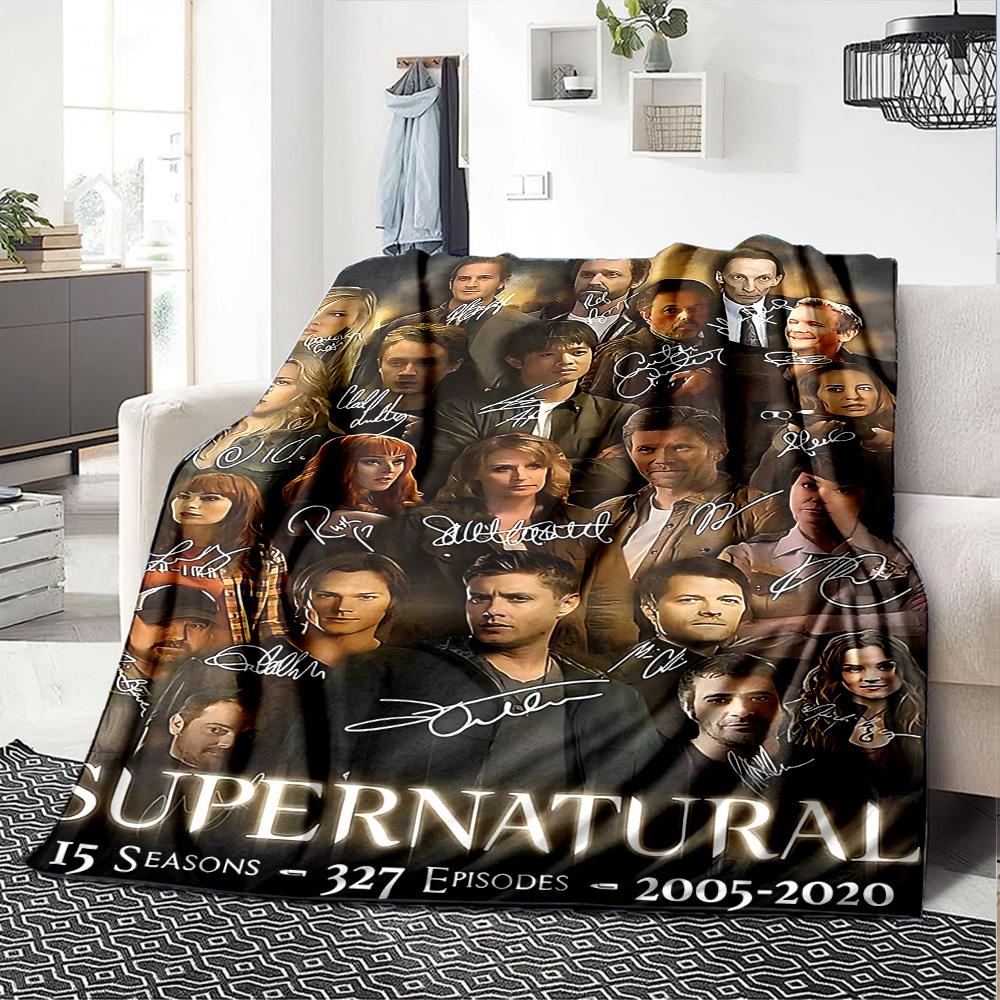 1pc Supernatural Throw Blanket Soft Flannel, Cozy All Season Polyester Perfect for Home, Office 130cmx150cm
1pc Supernatural Throw Blanket Soft Flannel, Cozy All Season Polyester Perfect for Home, Office 130cmx150cm