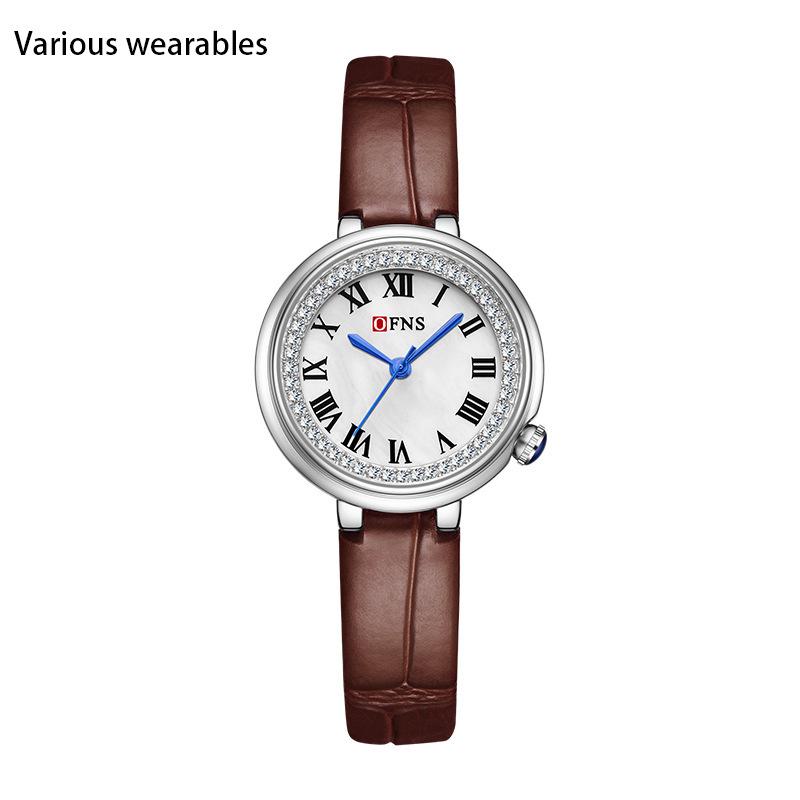 Женские кварцевые часы со стальным ремешком, бриллиантами, римскими весами, классические женские часы из перламутра
Женские кварцевые часы со стальным ремешком, бриллиантами, римскими весами, классические женские часы из перламутра