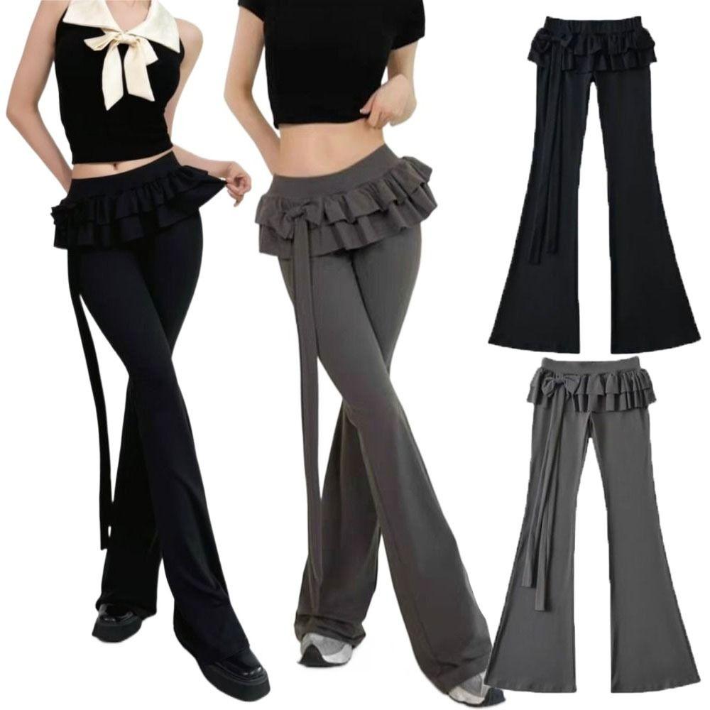 Ice Silk Apron Skirt Flared Pants Low Waist Casual Pants for Women Bell-bottom Trousers Streetwear S серый
Ice Silk Apron Skirt Flared Pants Low Waist Casual Pants for Women Bell-bottom Trousers Streetwear S серый