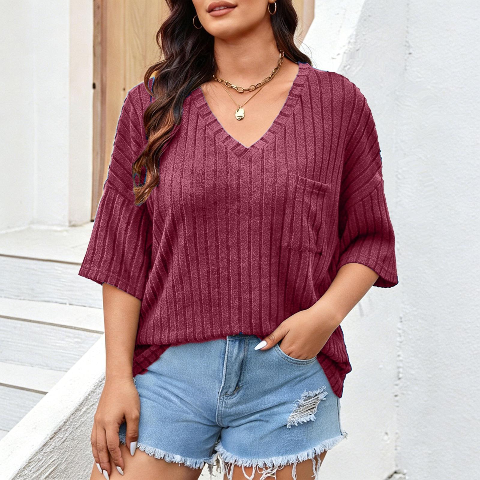 Women s Fashionable Three-quarter Sleeves Elegant Commuting And Casual Top XXXXXL винний
Women s Fashionable Three-quarter Sleeves Elegant Commuting And Casual Top XXXXXL винний