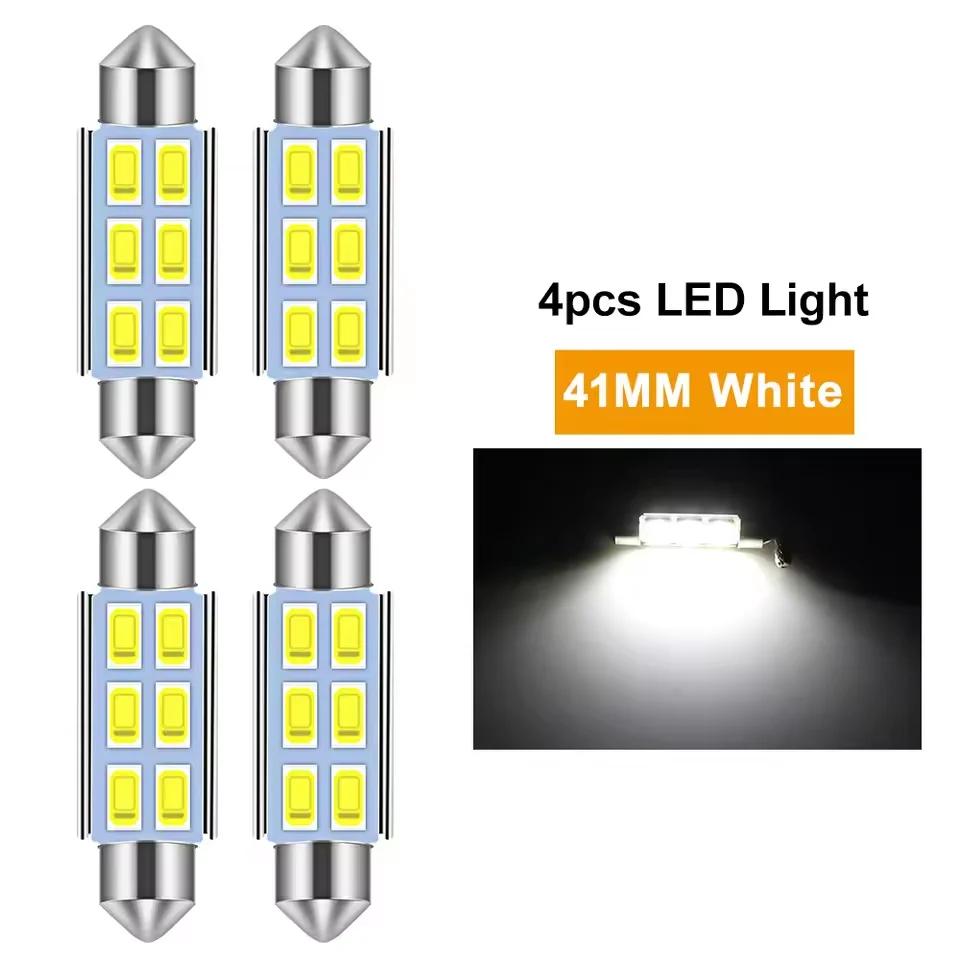 4PCS C5W LED Lights White/Ice Bule Bulbs 6SMD 31MM/36mm/39MM/41MM Car Interior/Dome/Door Lamps License Plate Lights 12V
4PCS C5W LED Lights White/Ice Bule Bulbs 6SMD 31MM/36mm/39MM/41MM Car Interior/Dome/Door Lamps License Plate Lights 12V