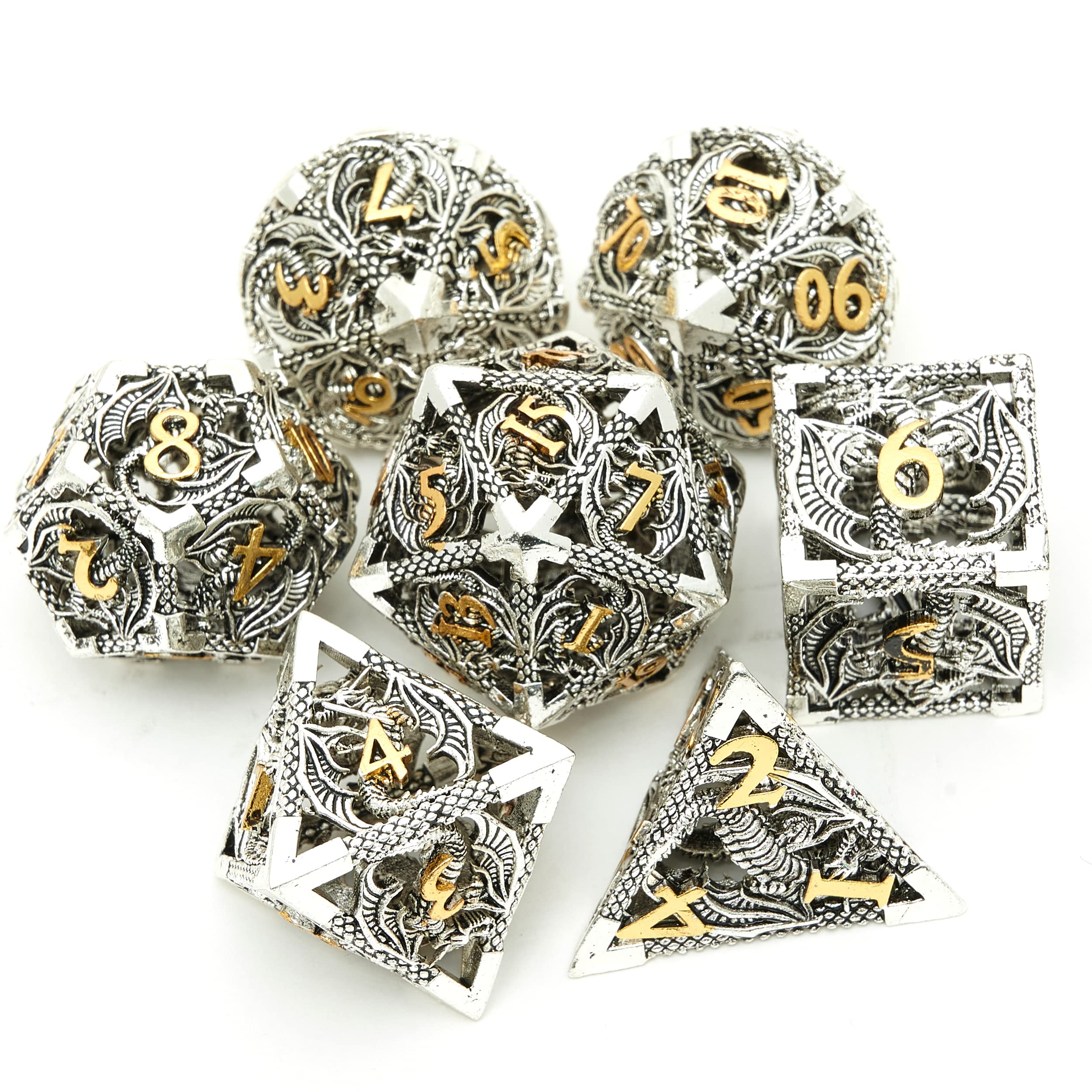 DND Dice Set Metal Dice Dungeons and Dragons Dice Gift Polyhedral Dice Set Role Playing Dice D20 Hollow Polyhedral Dice Set for Dungeons and Dragons
DND Dice Set Metal Dice Dungeons and Dragons Dice Gift Polyhedral Dice Set Role Playing Dice D20 Hollow Polyhedral Dice Set for Dungeons and Dragons