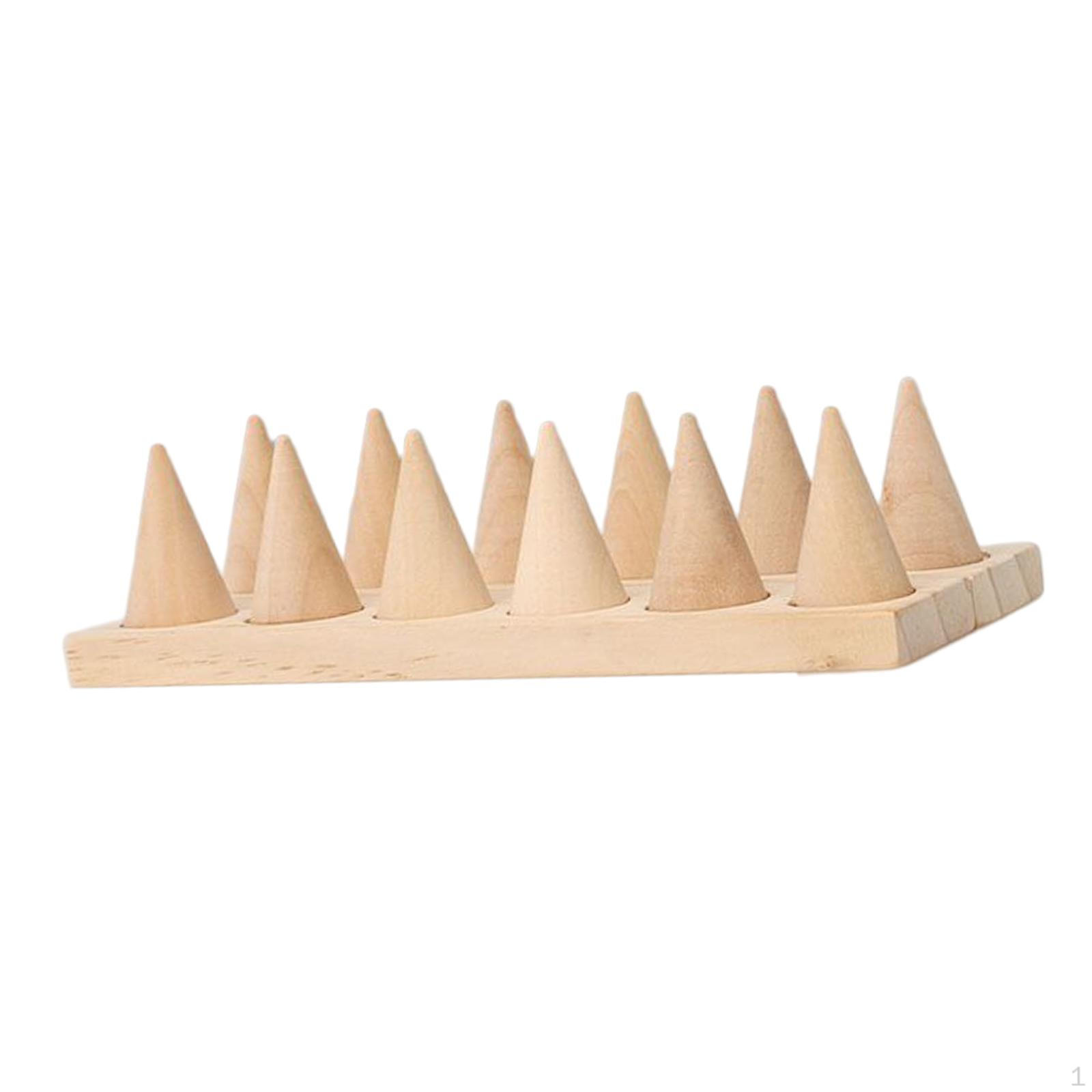 Conical rings Display Stand Holder Wedding Rack Shelf Decoration Wood for Retail Shop DIY 12 Slots
Conical rings Display Stand Holder Wedding Rack Shelf Decoration Wood for Retail Shop DIY 12 Slots