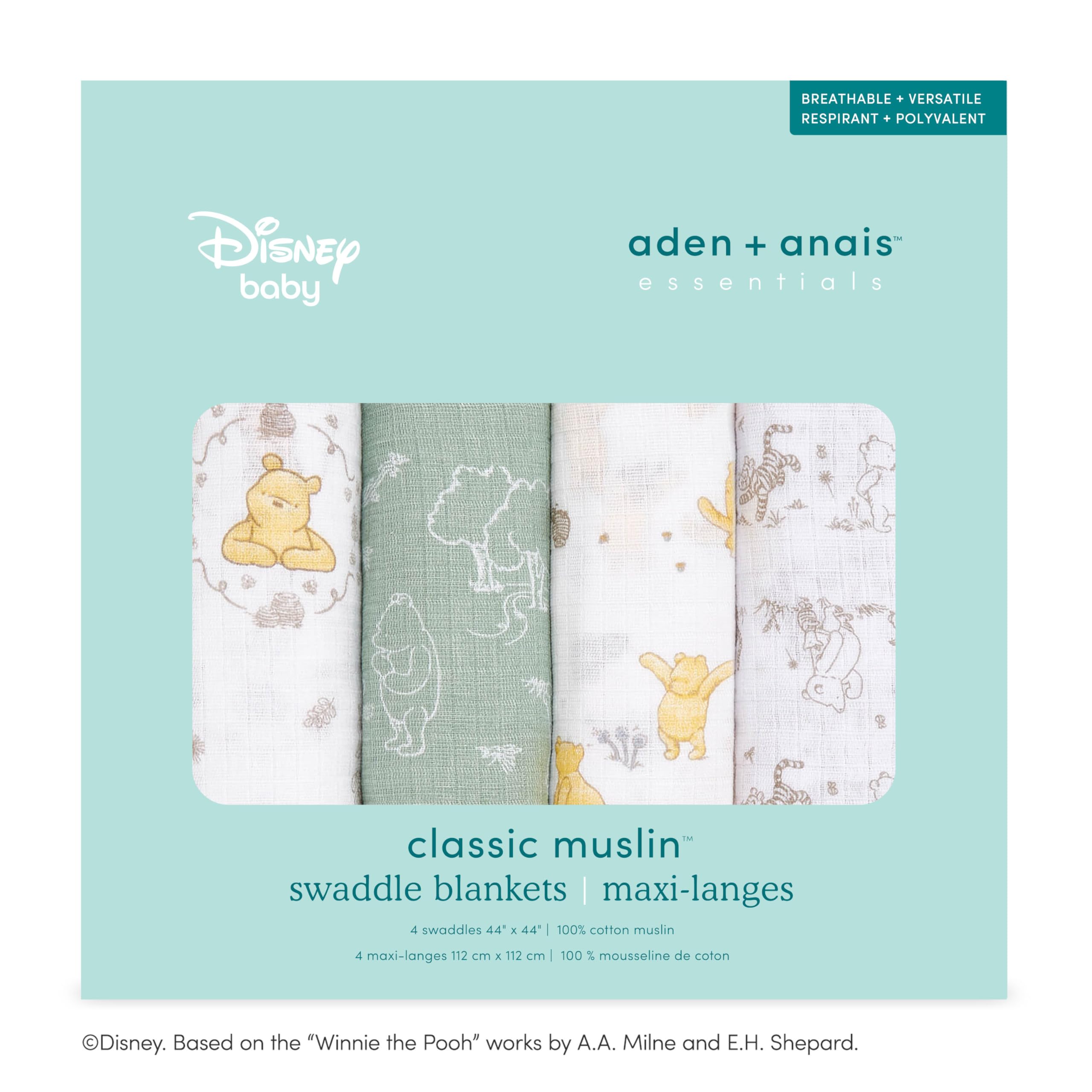 aden anais essentials и Anais Официальный Японский Продукт Дисней Винни и Друзья Муслиновый Хлопковый Набор Пеленок из 4 штук Новорожденный Марлевый Подарок на Детский Душ
aden anais essentials и Anais Официальный Японский Продукт Дисней Винни и Друзья Муслиновый Хлопковый Набор Пеленок из 4 штук Новорожденный Марлевый Подарок на Детский Душ