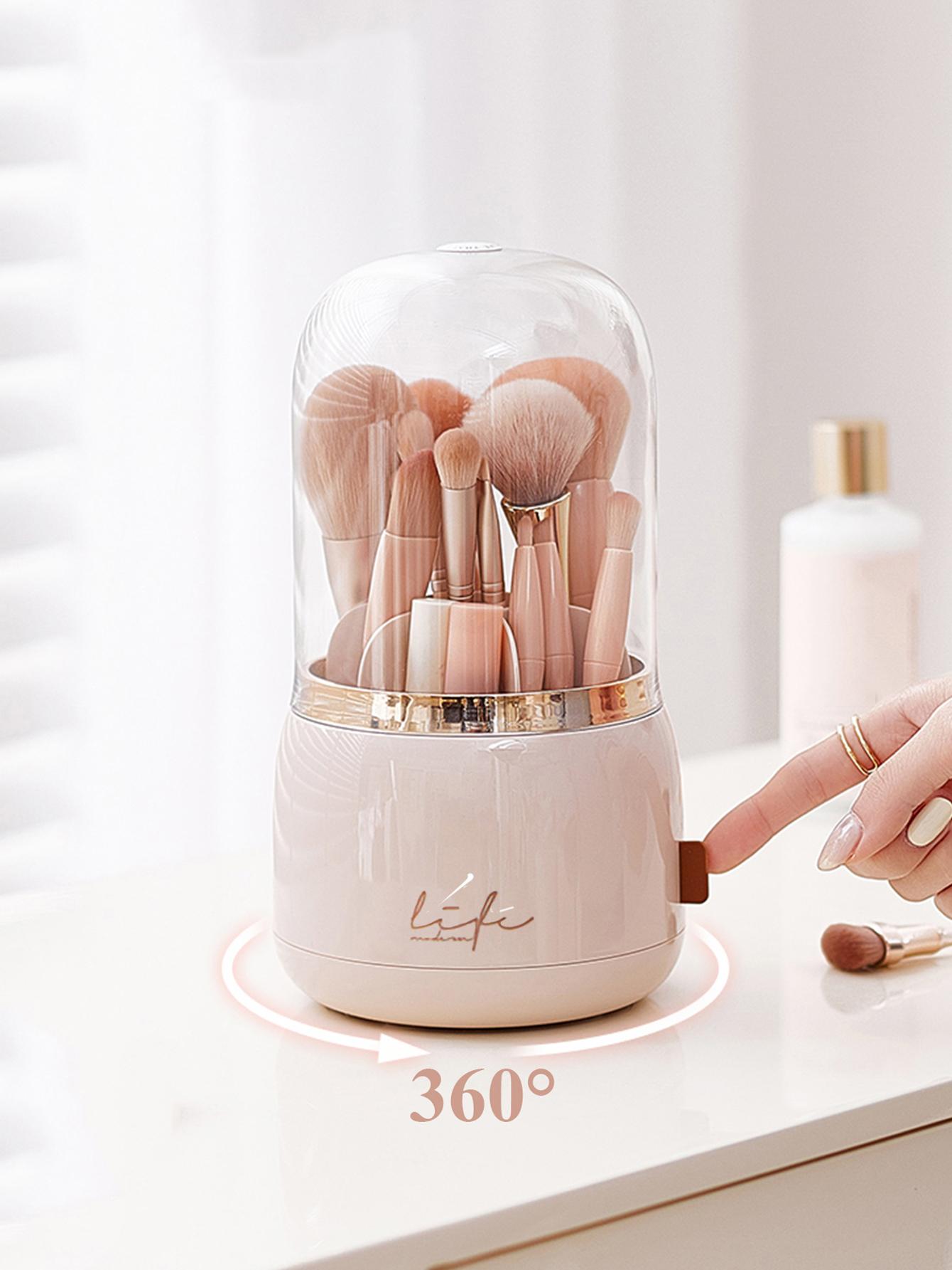 360 Rotating Transparent Makeup Brush Organizer Desktop Cosmetics Storage Box Bathroom Storage Organizers Student Pen Holder розовый
360 Rotating Transparent Makeup Brush Organizer Desktop Cosmetics Storage Box Bathroom Storage Organizers Student Pen Holder розовый
