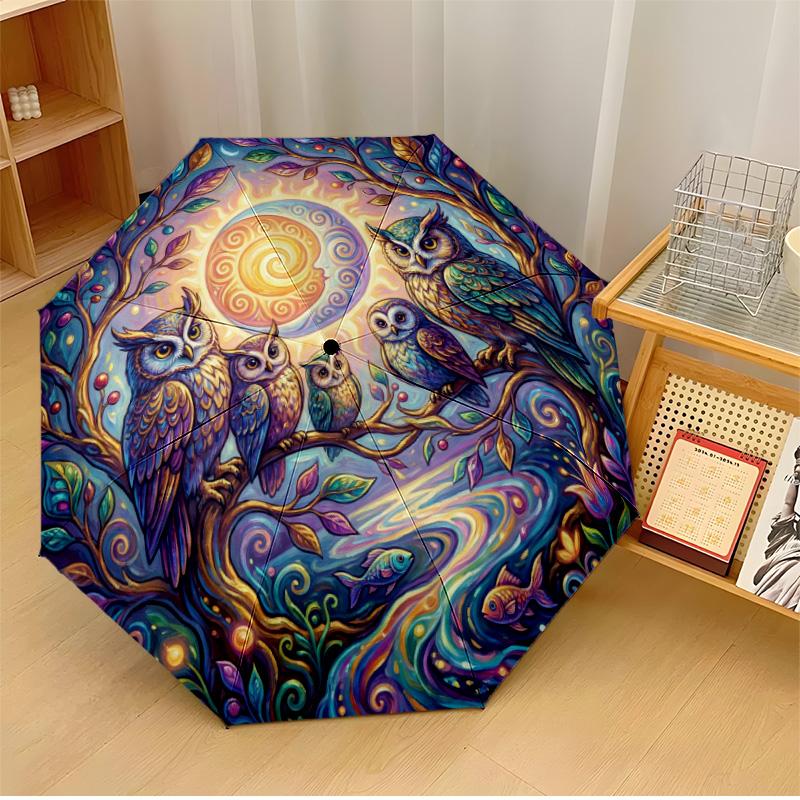 Owls Under Moonlight Printed umbrella windproof folding umbrella portable sun and rain umbrella suitable for gifting
Owls Under Moonlight Printed umbrella windproof folding umbrella portable sun and rain umbrella suitable for gifting