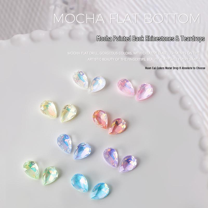 Mocha Drop Diamond Colorful Pointed Glass Nail Rhinestones - 10 Transparent Pieces
Mocha Drop Diamond Colorful Pointed Glass Nail Rhinestones - 10 Transparent Pieces
