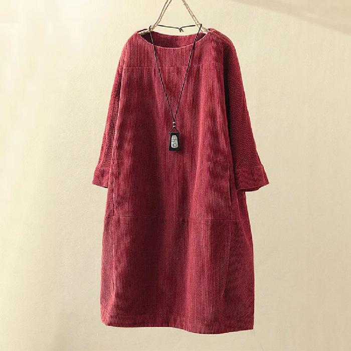 Ретро вельветовое свободное платье больших размеров для женщин, осень/зима 2022 2XL вино красного
Ретро вельветовое свободное платье больших размеров для женщин, осень/зима 2022 2XL вино красного