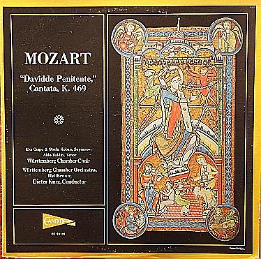 LP Record WOLFGANG AMADEUS MOZART WRTTEMBE Davidde Penitente Cantata K. 469 CE31107 Candide 1978 US Classical Used
LP Record WOLFGANG AMADEUS MOZART WRTTEMBE Davidde Penitente Cantata K. 469 CE31107 Candide 1978 US Classical Used