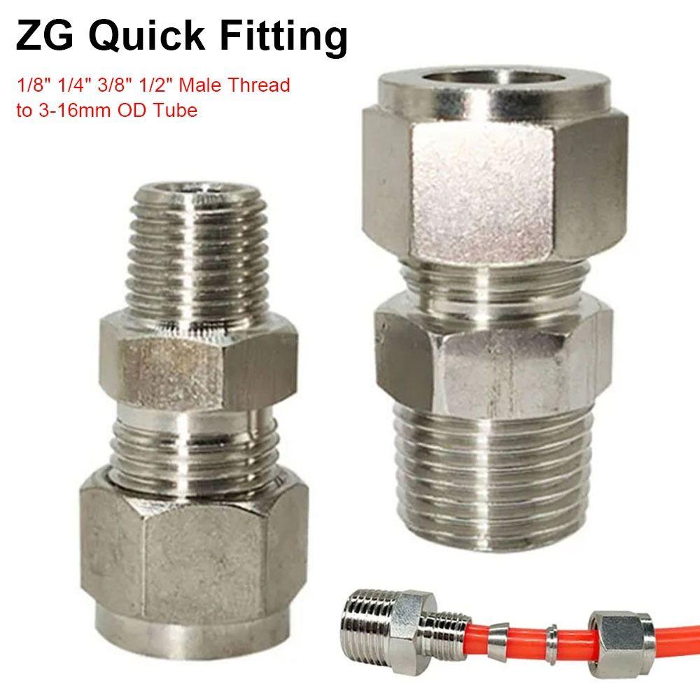 1Pcs Stainless Steel Quick Fitting 304 SS Metric ZG Pipe Fitting Tube Connector for Oil Water Gas ZG1/8-6mm
1Pcs Stainless Steel Quick Fitting 304 SS Metric ZG Pipe Fitting Tube Connector for Oil Water Gas ZG1/8-6mm