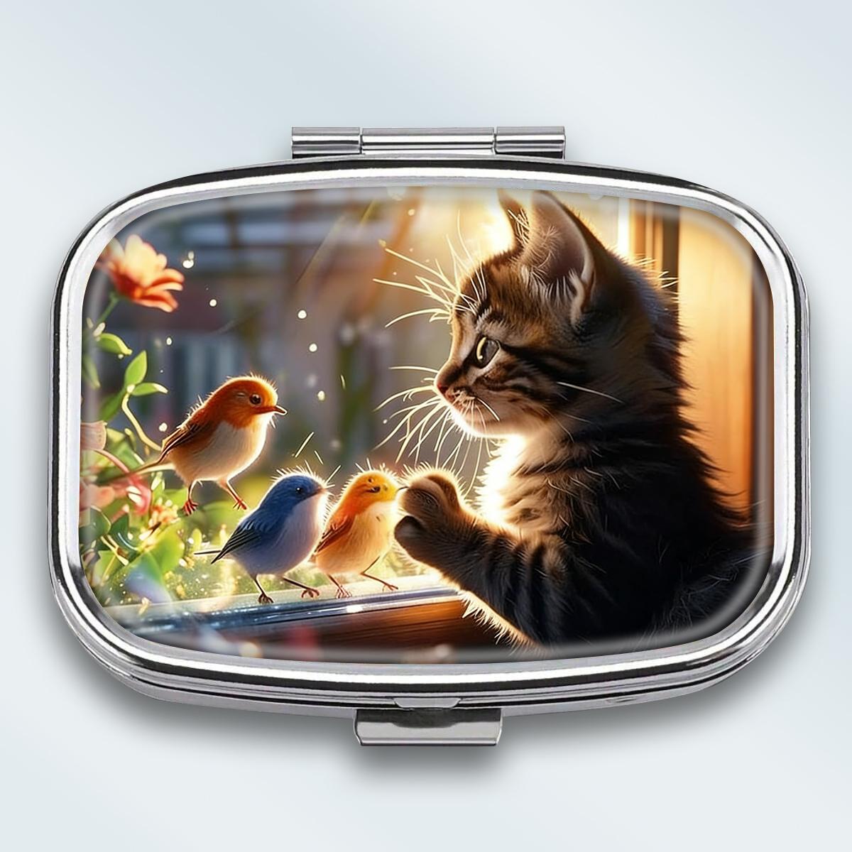 Portable Pill Box with 2 Compartments, Mini Metal Medicine Organizer Case, Cute Printed Pill Container for Vitamins, Pills, Jewelry, Travel, Daily Use разноцветный
Portable Pill Box with 2 Compartments, Mini Metal Medicine Organizer Case, Cute Printed Pill Container for Vitamins, Pills, Jewelry, Travel, Daily Use разноцветный