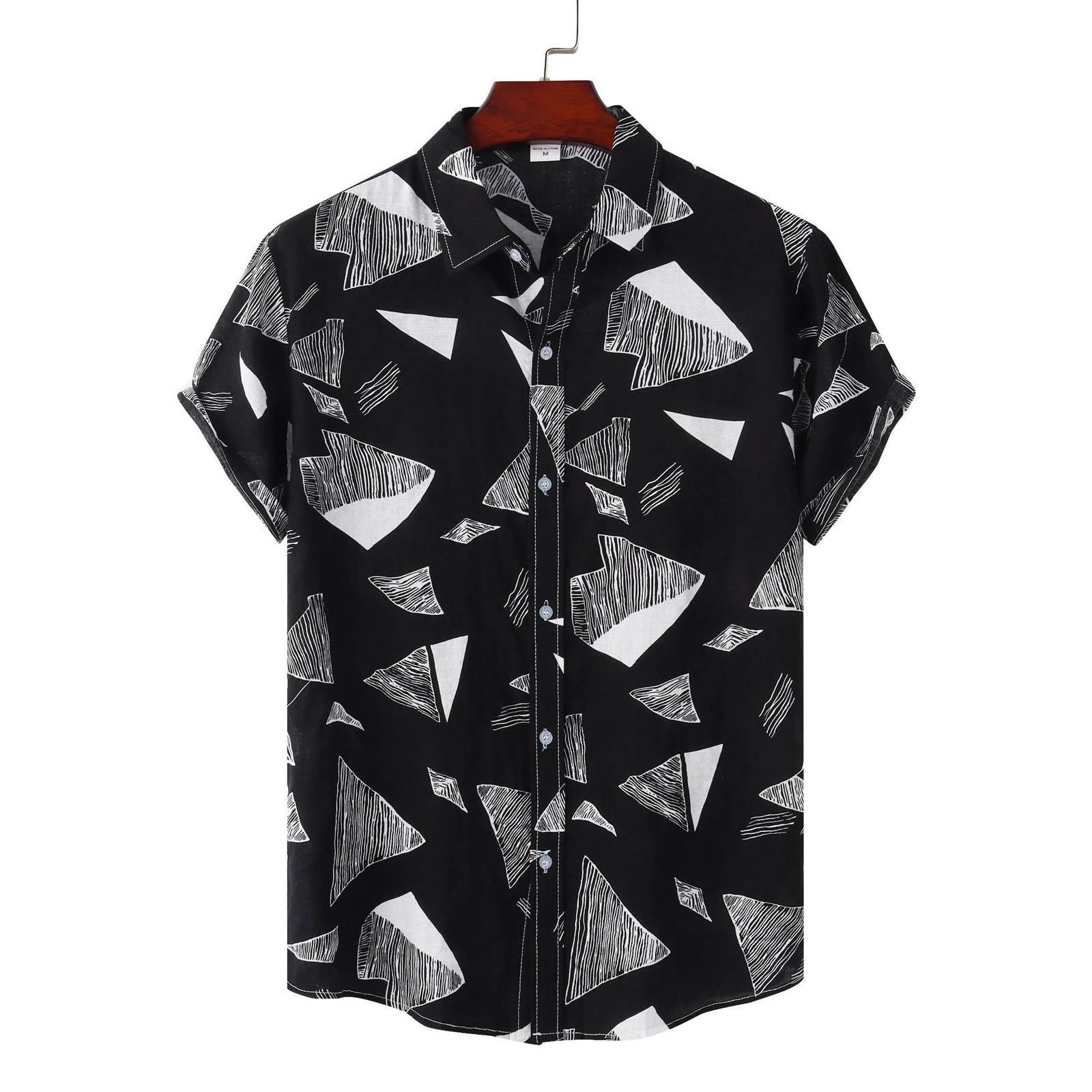 Men s Summer Casual Loose Resort Geometric Print Short Sleeve Top Beach Lapel Shirt XL чорний
Men s Summer Casual Loose Resort Geometric Print Short Sleeve Top Beach Lapel Shirt XL чорний