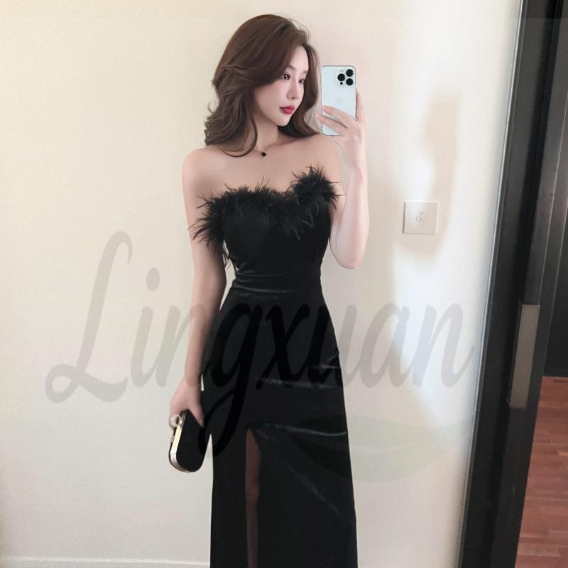 Luxurious Golden Velvet Long Dress - Elegant and Sexy Workwear Skirt S чёрный
Luxurious Golden Velvet Long Dress - Elegant and Sexy Workwear Skirt S чёрный