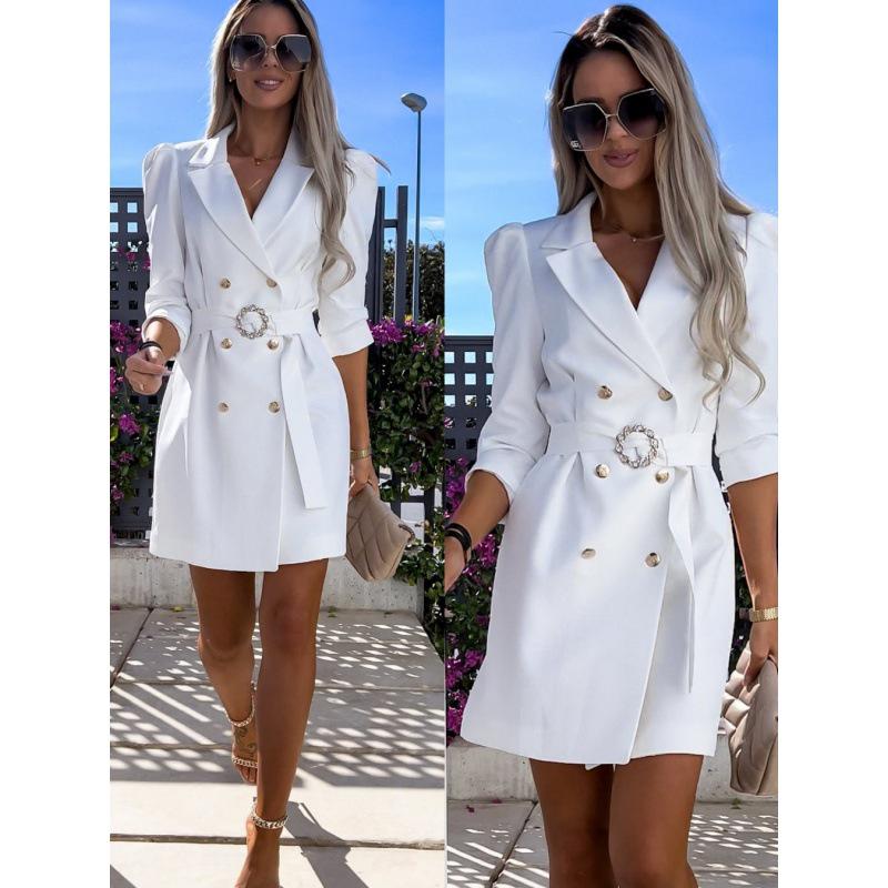 2023 Double-Breasted Lapel Suit Jacket Dress with Belt Medium белый
2023 Double-Breasted Lapel Suit Jacket Dress with Belt Medium белый