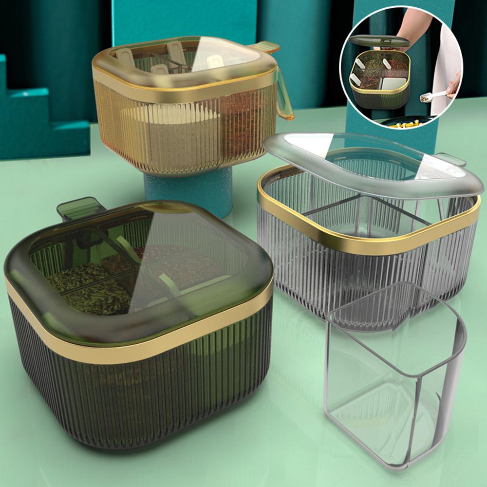 4 In 1 Camping Seasoning Jar with Lids Transparent Spice Dispenser 4 Compartment for Outdoor Cooking BBQ Salt and Pepper Shaker
4 In 1 Camping Seasoning Jar with Lids Transparent Spice Dispenser 4 Compartment for Outdoor Cooking BBQ Salt and Pepper Shaker