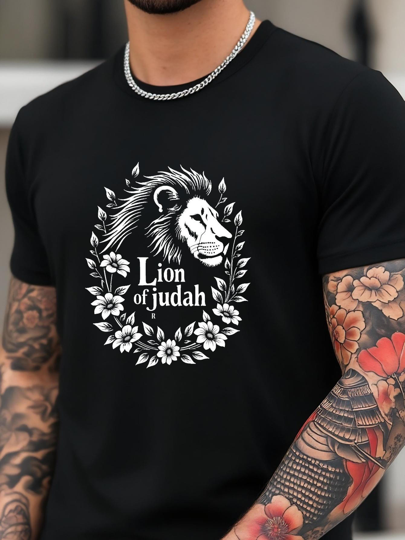 Lion of Judah Graphic Print T-shirt - Black Cotton Blend Micro-Stretch Knit M
Lion of Judah Graphic Print T-shirt - Black Cotton Blend Micro-Stretch Knit M