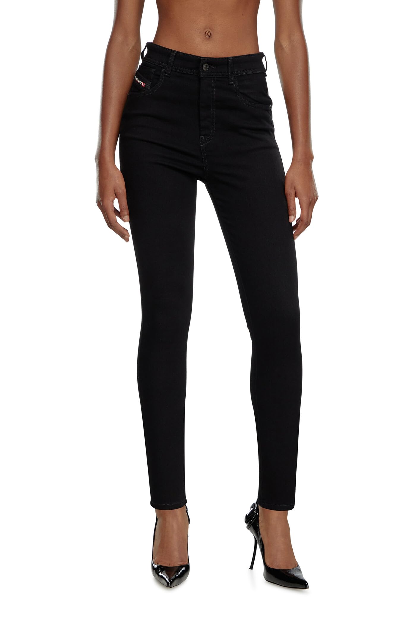 Diesel FW22 Women s High-Waisted Skinny Denim, Black, Stretch, Size 28, A03597069EF, Black 02
Diesel FW22 Women s High-Waisted Skinny Denim, Black, Stretch, Size 28, A03597069EF, Black 02