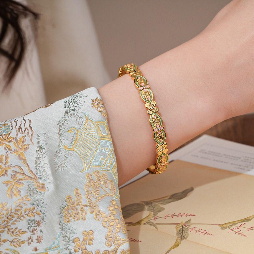 Handicraft New Chinese Style Bangle Gold Hanfu Jewelry Sweet Opening Bracelet Party золотий
Handicraft New Chinese Style Bangle Gold Hanfu Jewelry Sweet Opening Bracelet Party золотий