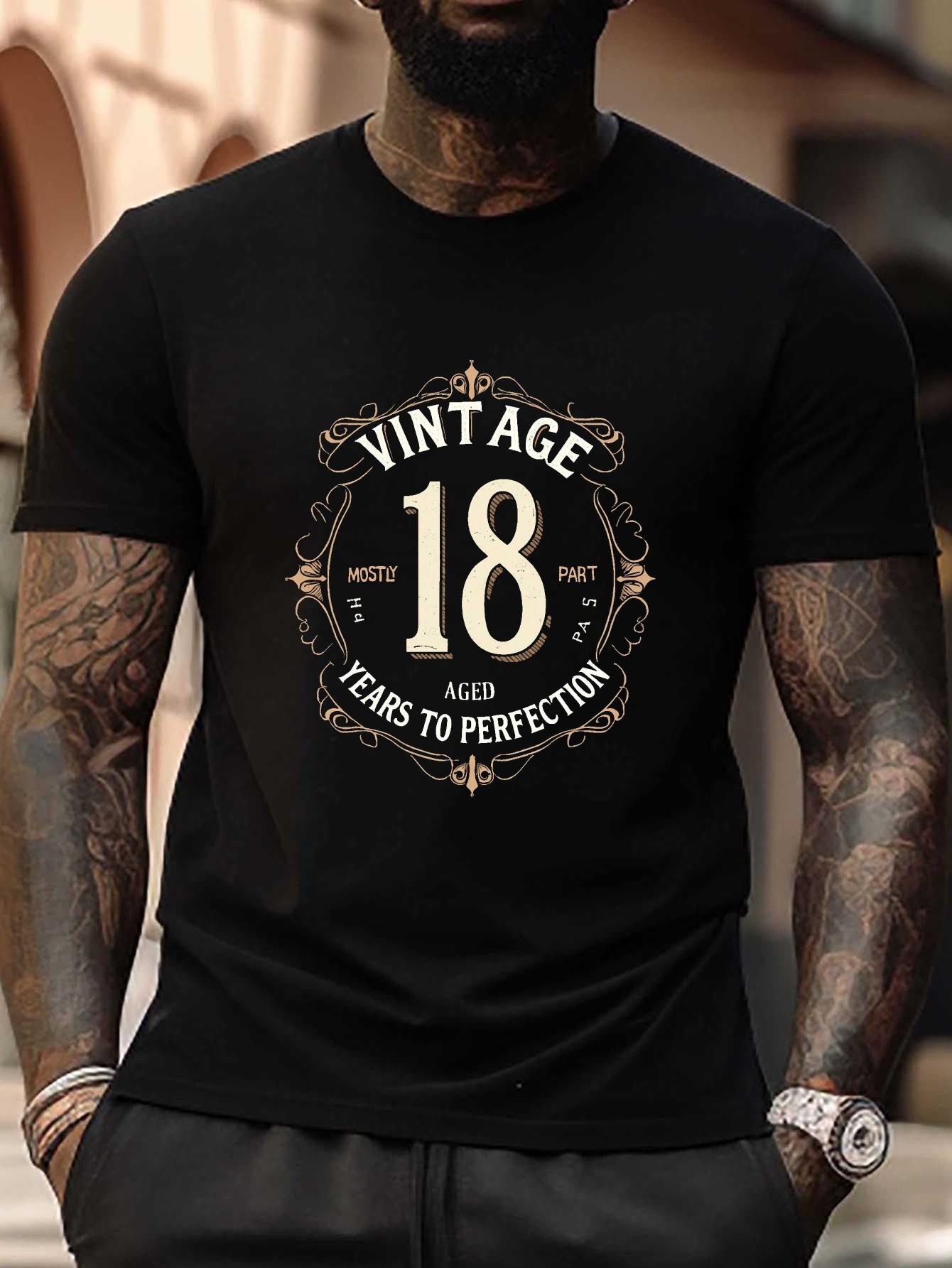 Vintage 18 Years Perfection Plus Size T-shirt - Black Geometric Pattern Short Sleeve Casual Tee XXXL
Vintage 18 Years Perfection Plus Size T-shirt - Black Geometric Pattern Short Sleeve Casual Tee XXXL
