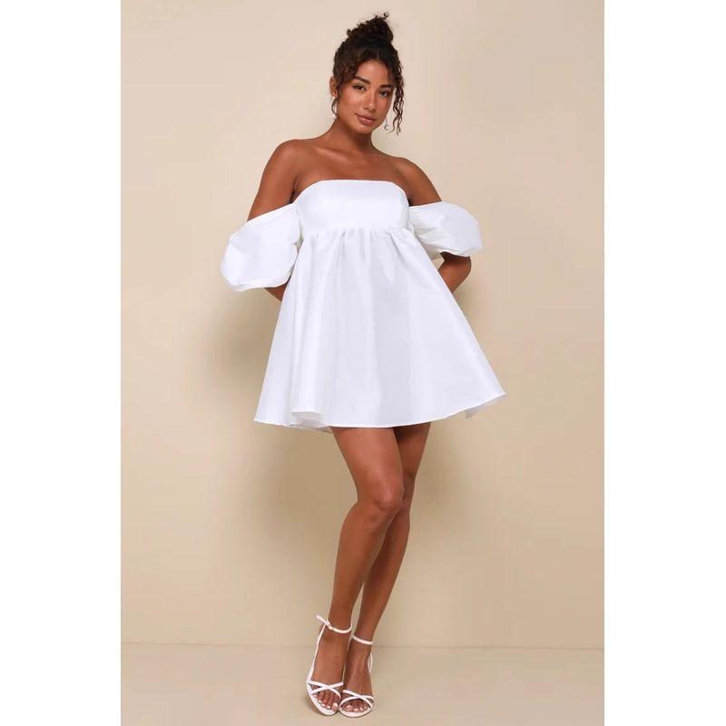 Trade Order Lu Family Temperament Royal Sister Personality off-Shoulder Collar Puff sleeve Big Hemline Design Puffy Wrap-around Jumpsuit Short dress White XXL
Trade Order Lu Family Temperament Royal Sister Personality off-Shoulder Collar Puff sleeve Big Hemline Design Puffy Wrap-around Jumpsuit Short dress White XXL