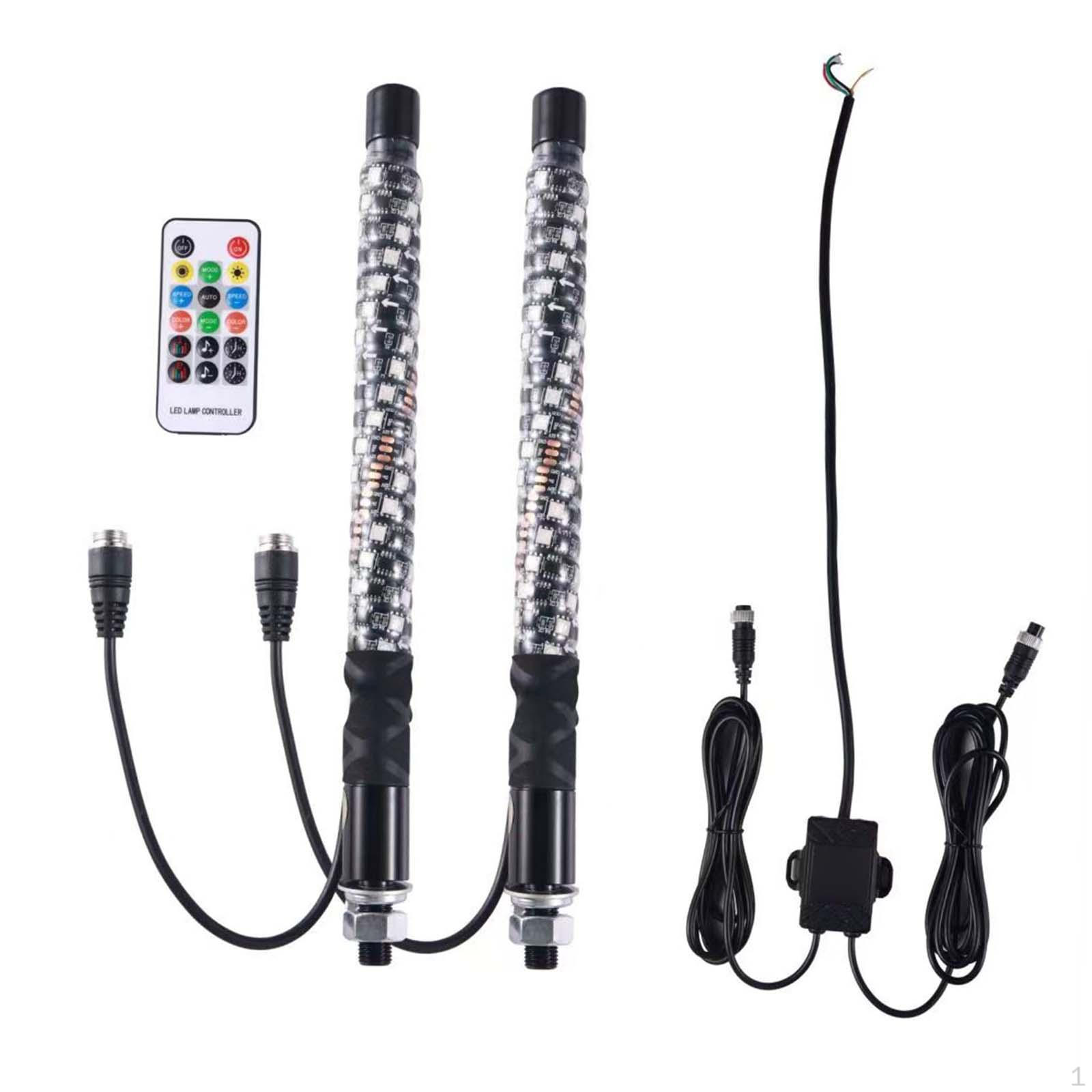 Lighted Antenna whips, RGB LED Whips Lights Part Replaces Spiral Lamp 1ft with Turn Signals Remote
Lighted Antenna whips, RGB LED Whips Lights Part Replaces Spiral Lamp 1ft with Turn Signals Remote