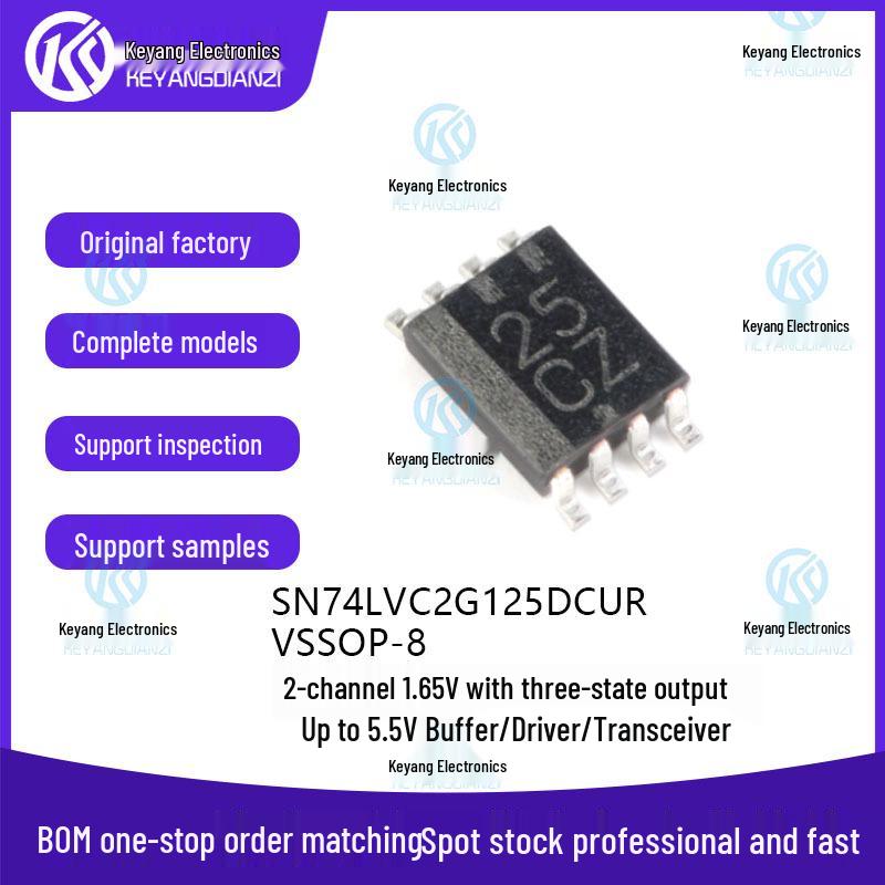 SN74LVC2G125DCUR VSSOP-8 Dual 3-State Bus Buffer/Driver
SN74LVC2G125DCUR VSSOP-8 Dual 3-State Bus Buffer/Driver