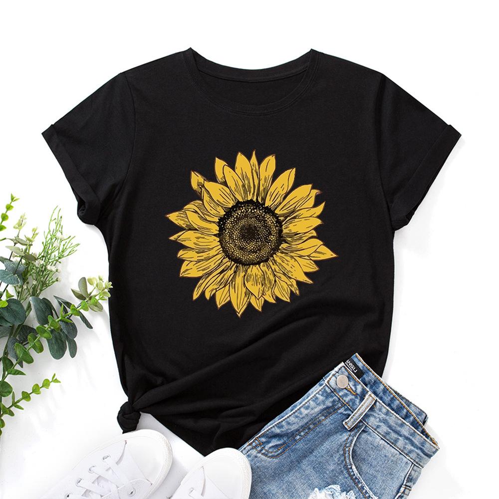 Women s Sunflower Printed Loose Round Neck Short Sleeved T-shirt for Women Shirt S
Women s Sunflower Printed Loose Round Neck Short Sleeved T-shirt for Women Shirt S