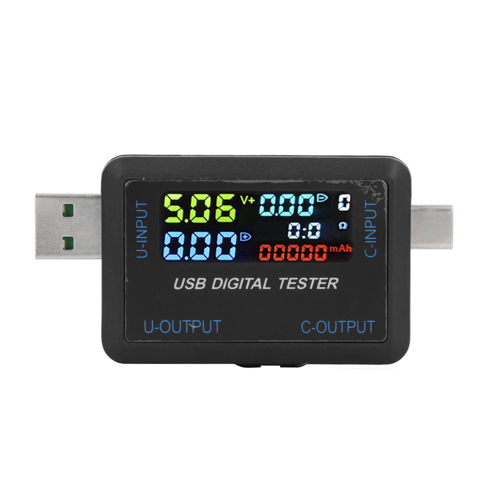USB-тестер Мультиметр Багатофункціональний Тип C Напруга Струм Ємність Енергія Тестер потужності 536В
USB-тестер Мультиметр Багатофункціональний Тип C Напруга Струм Ємність Енергія Тестер потужності 536В