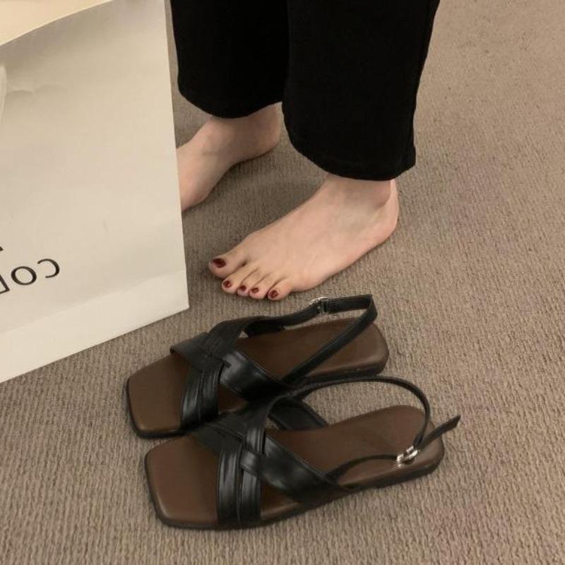 French Retro Women Sandal Versatile Fashion Women Slipper Simple Comfort Womens Shoes Summer New Flat Shoe Anti Slip Beach Shoes 40 чорний
French Retro Women Sandal Versatile Fashion Women Slipper Simple Comfort Womens Shoes Summer New Flat Shoe Anti Slip Beach Shoes 40 чорний