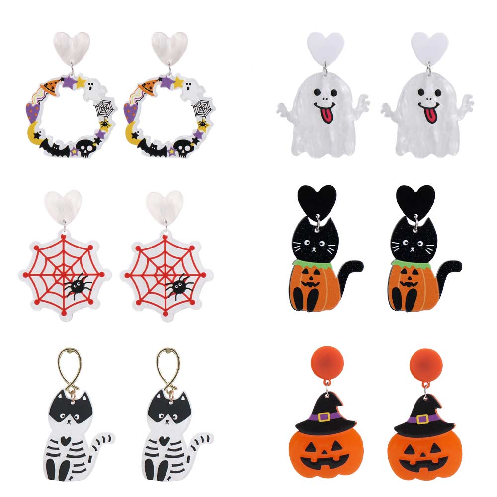 Cat Pumpkin Ghost Present Gothic Jewelry Accessories Korean Style Earrings Women Dangle Earrings E
Cat Pumpkin Ghost Present Gothic Jewelry Accessories Korean Style Earrings Women Dangle Earrings E