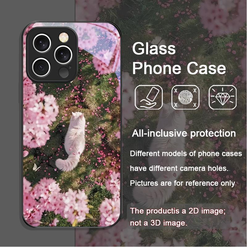 Cherry Blossom Cartoon Cat Print Tempered Glass Phone Case for IPhone 17 16 Pro Max 15 13 12 Mini 11 14 7 Plus Pink Flower Cover iPhone XS Max
Cherry Blossom Cartoon Cat Print Tempered Glass Phone Case for IPhone 17 16 Pro Max 15 13 12 Mini 11 14 7 Plus Pink Flower Cover iPhone XS Max