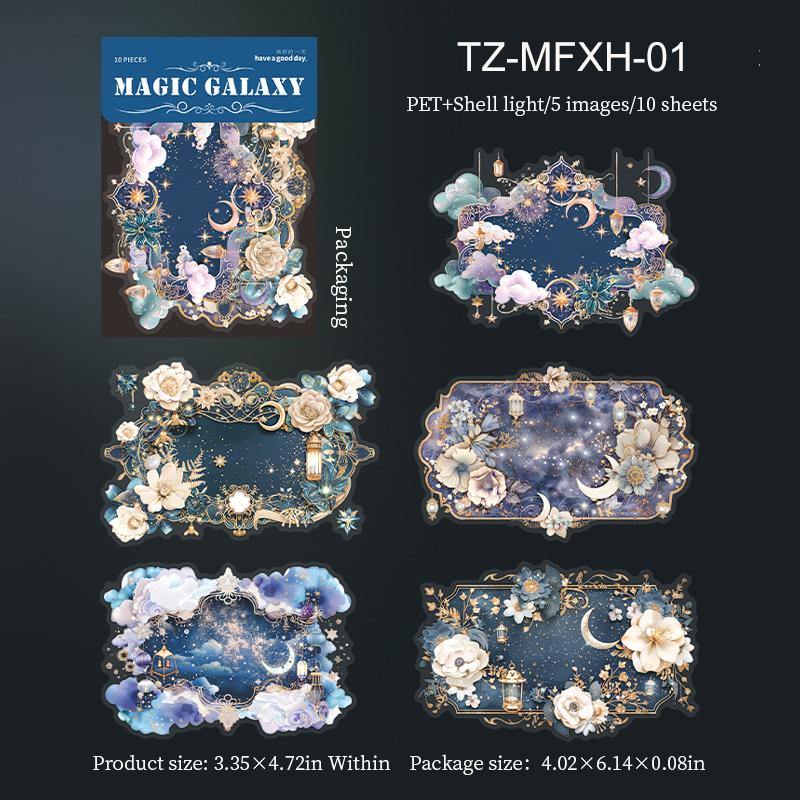 JIANWU Magic Galaxy Series Vintage Mushroom Flower Landscape Material Collage PET Sticker Creative DIY Journal Stationery
JIANWU Magic Galaxy Series Vintage Mushroom Flower Landscape Material Collage PET Sticker Creative DIY Journal Stationery