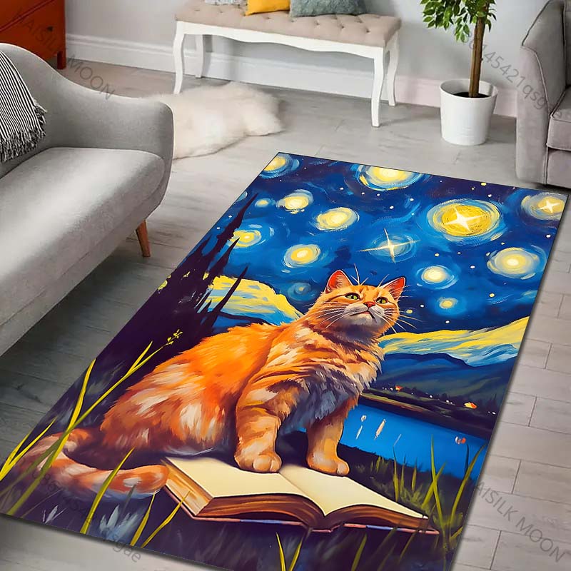 1PC Cat sitting on book under starry sky Print Carpet Rug for Living Room Bedroom Sofa Doormat Home Decor Non-slip Floor Mat 40cm x 60cm
1PC Cat sitting on book under starry sky Print Carpet Rug for Living Room Bedroom Sofa Doormat Home Decor Non-slip Floor Mat 40cm x 60cm