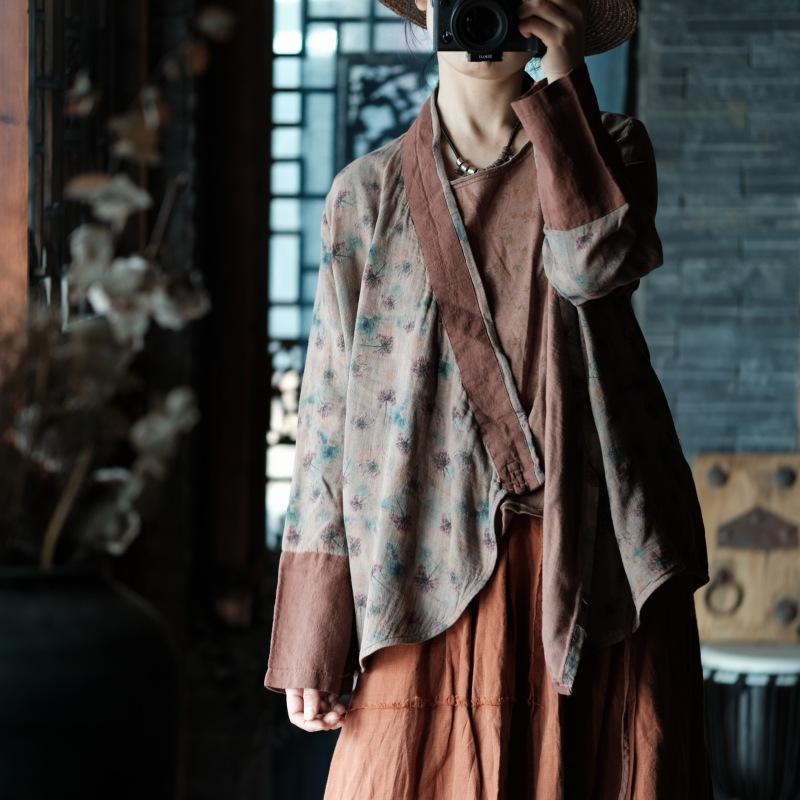 Johnature весна-лето Женское принтованное винтажное повседневное пальто с длинным рукавом и V-образным вырезом из хлопка свободного покроя One Size кофейный
Johnature весна-лето Женское принтованное винтажное повседневное пальто с длинным рукавом и V-образным вырезом из хлопка свободного покроя One Size кофейный