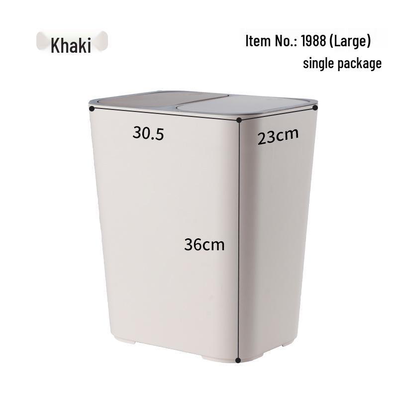 Dual-Lid Wet & Dry Separation Trash Can for Home - Large Capacity PP Bin 14L
Dual-Lid Wet & Dry Separation Trash Can for Home - Large Capacity PP Bin 14L