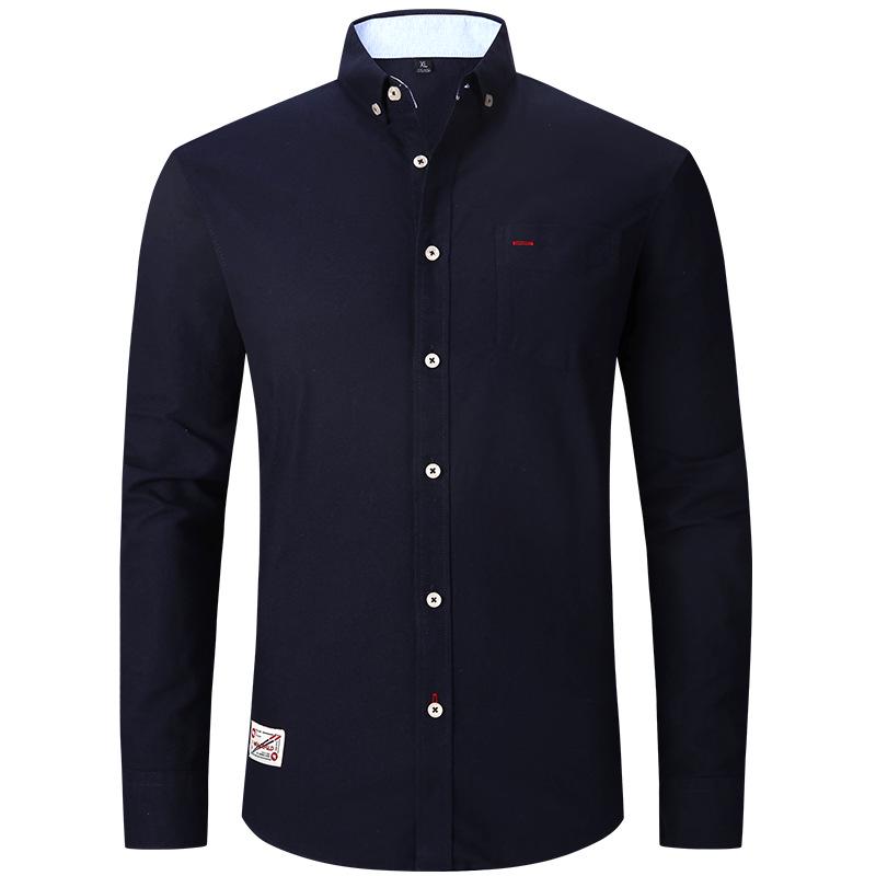 Мужская рубашка из чистого хлопка оксфорд с длинным рукавом - Однотонная, в стиле бизнес-кэжуал L темно-синий
Мужская рубашка из чистого хлопка оксфорд с длинным рукавом - Однотонная, в стиле бизнес-кэжуал L темно-синий