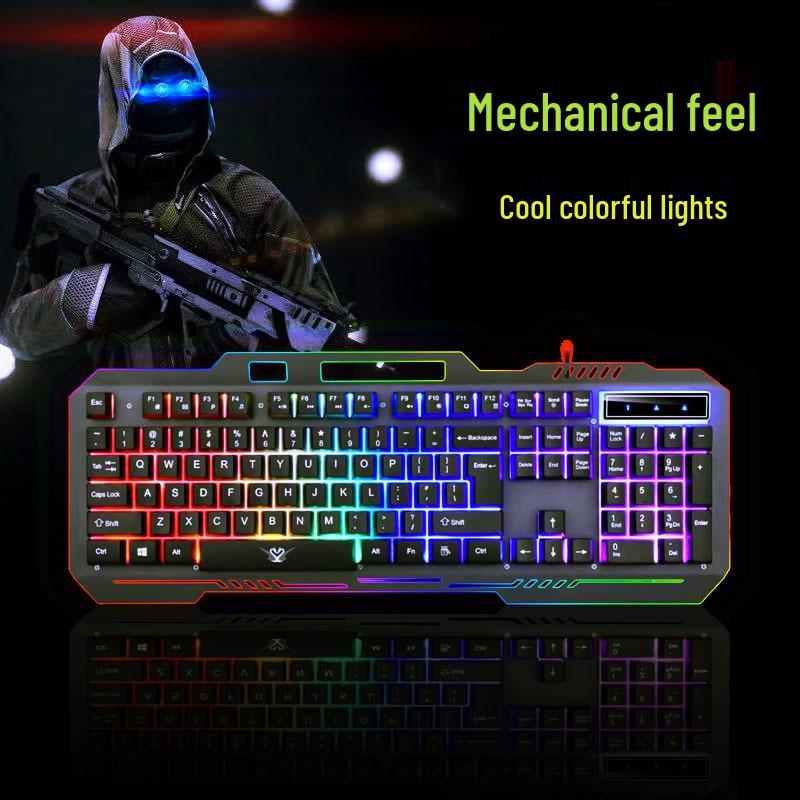 Wired RGB Mechanical Gaming Keyboard with 104 Keys and Metal Design - Model K2 45x16.5x3 cm
Wired RGB Mechanical Gaming Keyboard with 104 Keys and Metal Design - Model K2 45x16.5x3 cm