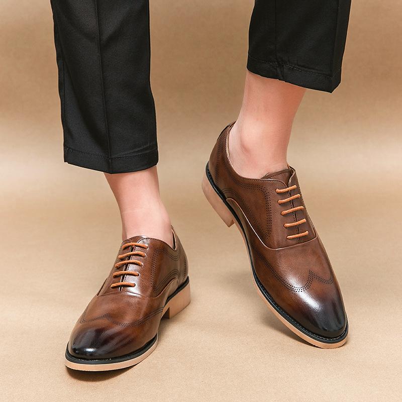 Spring and Autumn new low-top business men s lace-up casual leather shoes men s shoes lace-up beef tendon soles formal leather shoes men 38
Spring and Autumn new low-top business men s lace-up casual leather shoes men s shoes lace-up beef tendon soles formal leather shoes men 38
