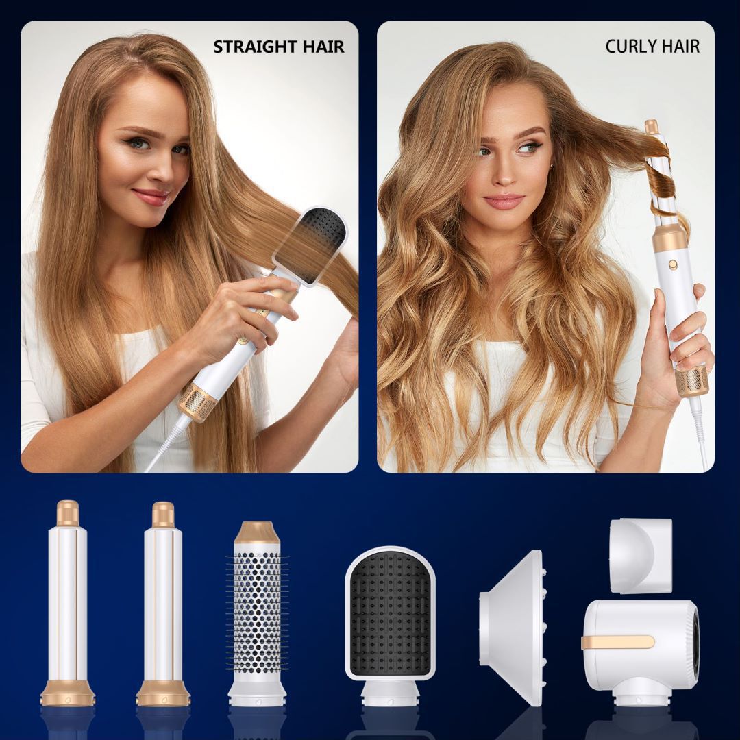7 In 1 Hair Dryer Brush Brushless High Speed Hair Dryer with Diffuser Ionic Blow Dryer Hot Air Styling Comb Hair Curler EU Plug білий
7 In 1 Hair Dryer Brush Brushless High Speed Hair Dryer with Diffuser Ionic Blow Dryer Hot Air Styling Comb Hair Curler EU Plug білий