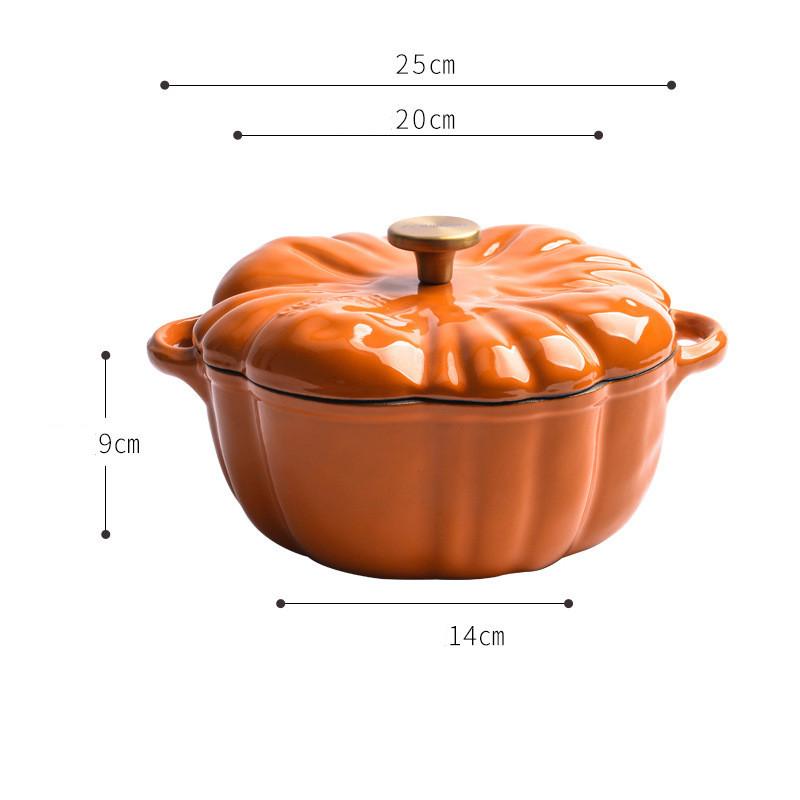 Pumpkin Enameled Cast Iron Dutch Oven 1.9L Enamel Coated Cookware NonStick Enamel Pot Casserole Dish 7.9inch for All Heat Source 1.85L
Pumpkin Enameled Cast Iron Dutch Oven 1.9L Enamel Coated Cookware NonStick Enamel Pot Casserole Dish 7.9inch for All Heat Source 1.85L