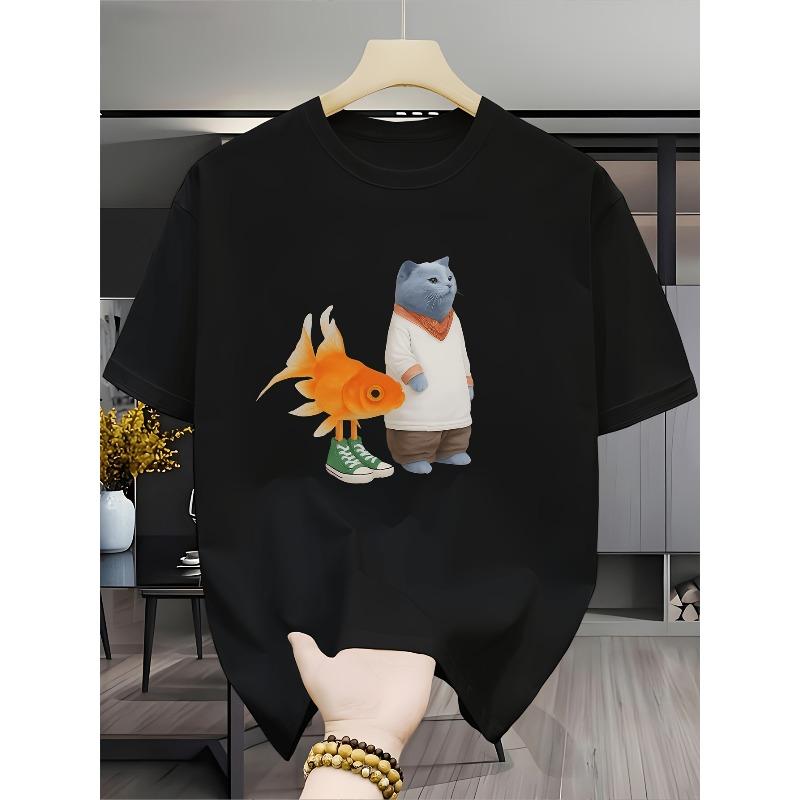 High-Quality Cartoon Pattern Round Neck Short-Sleeve Men s T-Shirt for Spring And Summer, American Style 4XL чорний
High-Quality Cartoon Pattern Round Neck Short-Sleeve Men s T-Shirt for Spring And Summer, American Style 4XL чорний