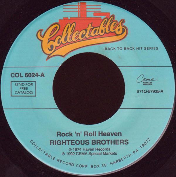 7inch Record RIGHTEOUS BROTHERS / SHIRLEY & LEE - Rock N Roll Heaven / Let The Good COL6024 Collectables 1992 US Soul/Funk Used
7inch Record RIGHTEOUS BROTHERS / SHIRLEY & LEE - Rock N Roll Heaven / Let The Good COL6024 Collectables 1992 US Soul/Funk Used