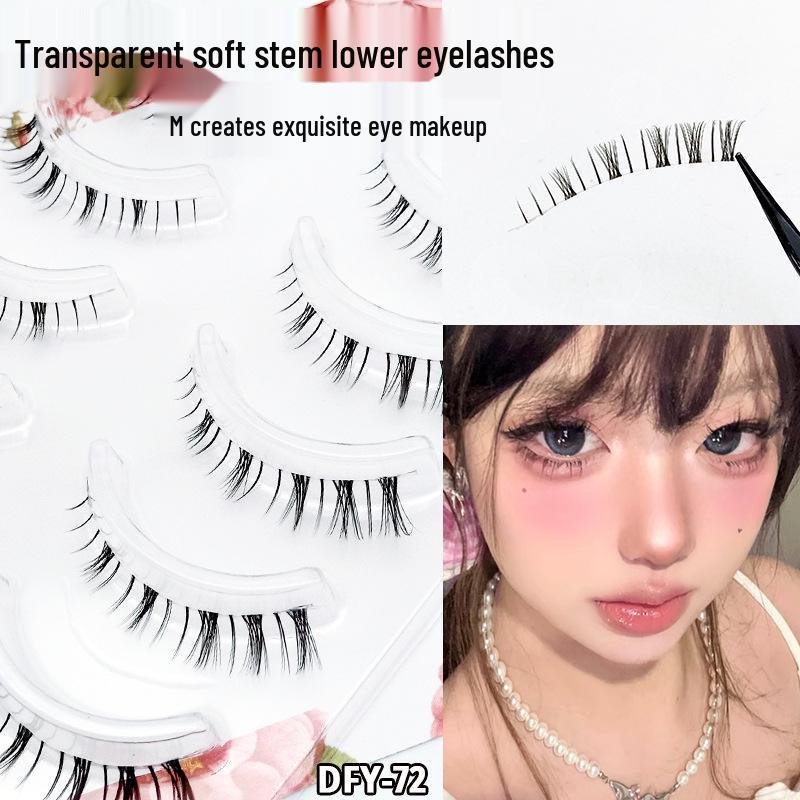 Five Pairs of Transparent Soft Stem Crisscross Style Natural Look Lower Eyelashes - DFY-72
Five Pairs of Transparent Soft Stem Crisscross Style Natural Look Lower Eyelashes - DFY-72
